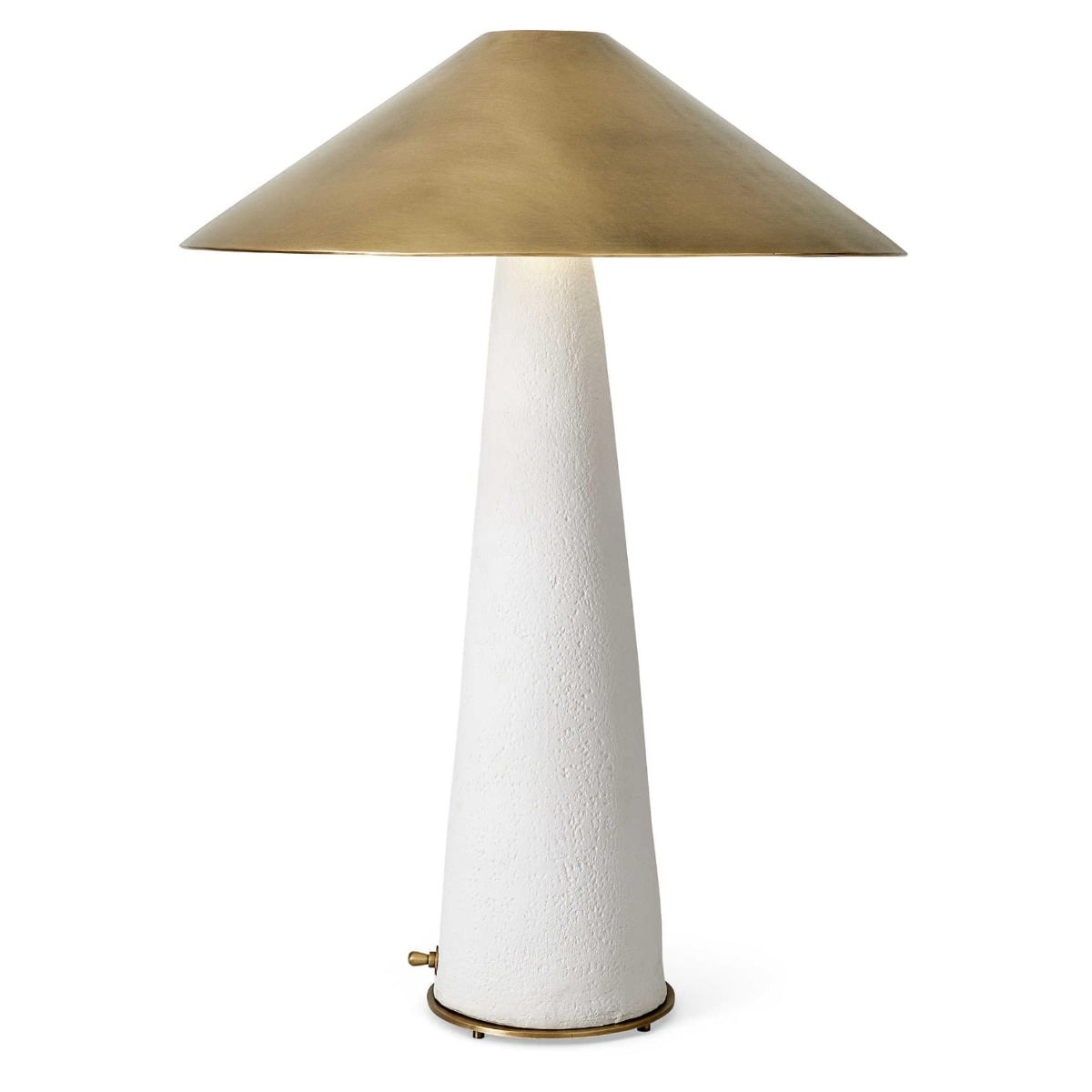 Uttermost Lighting Too Coolie Table Lamp White & Brass House of Isabella UK