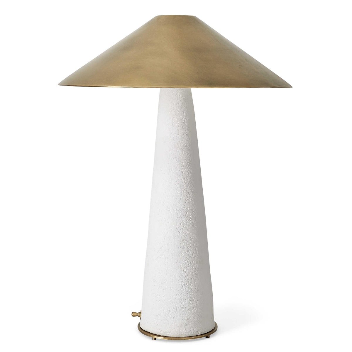 Uttermost Lighting Too Coolie Table Lamp White & Brass House of Isabella UK
