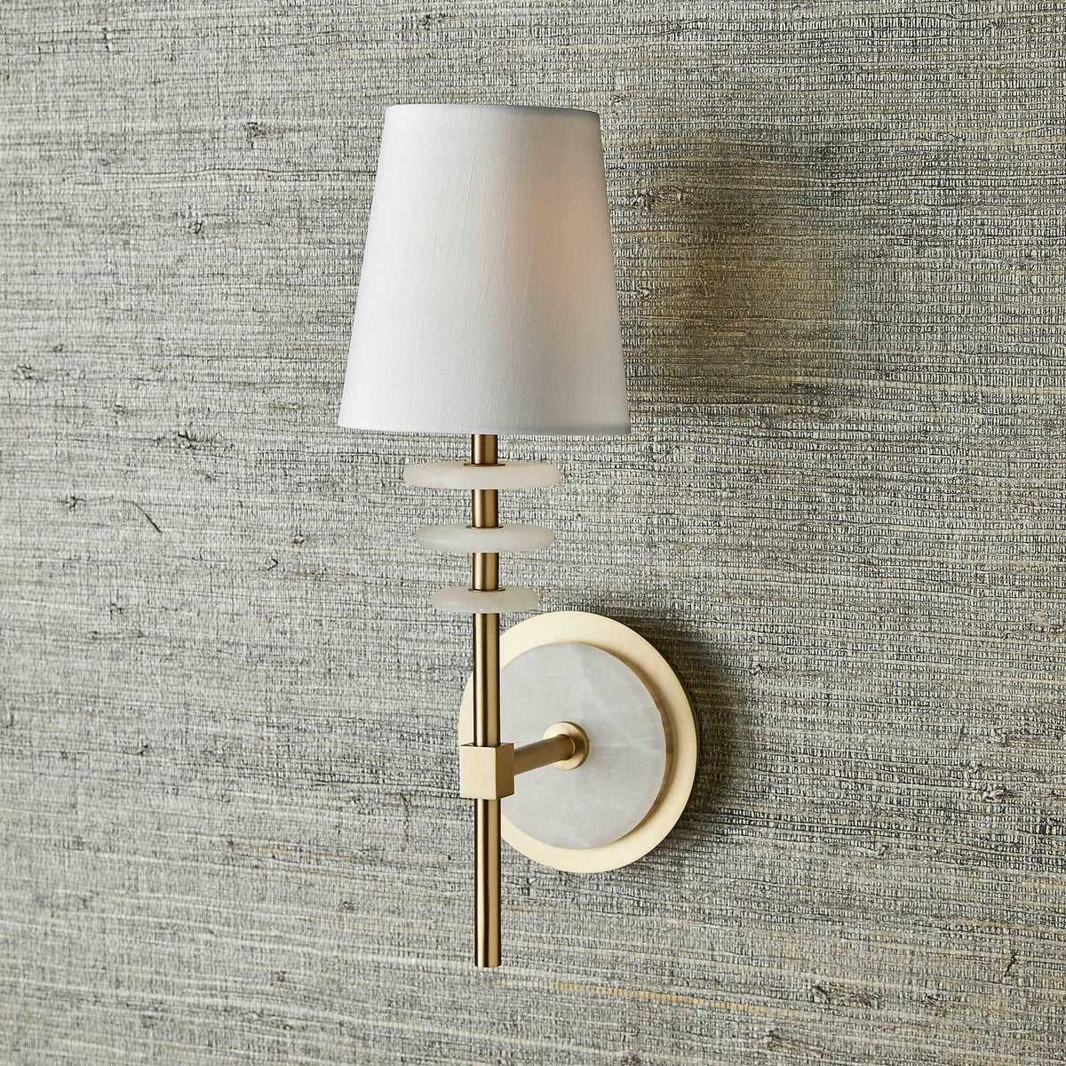 Alabaster Torch Wall Light.