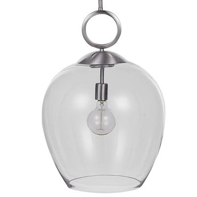 Uttermost Lighting Uttermost Calix Nickel 1 Light Glass Pendant House of Isabella UK