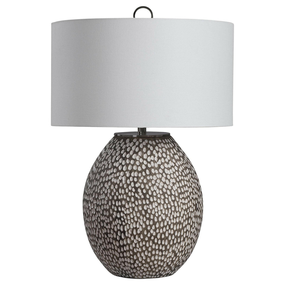 Cyprien Gray White Table Lamp.