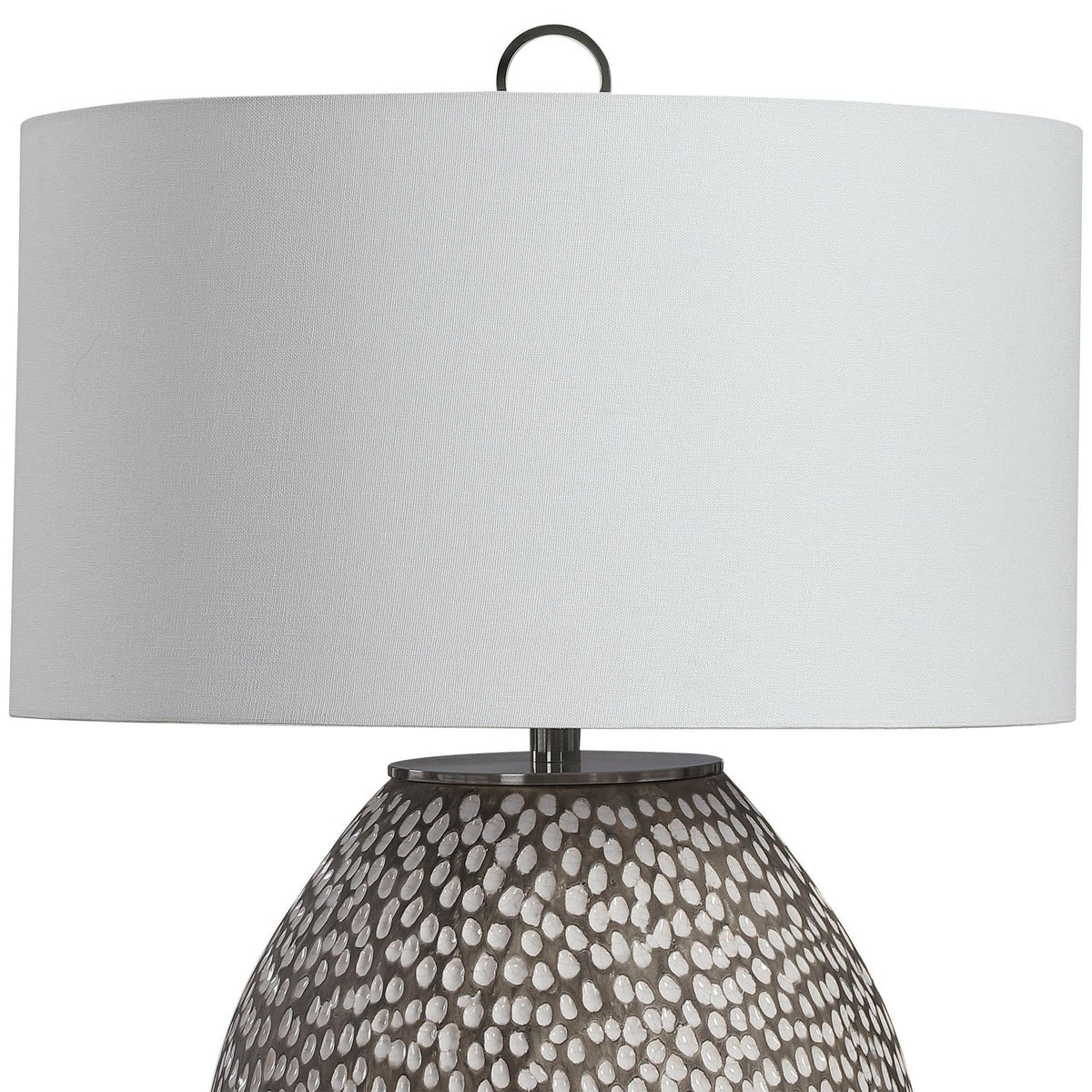 Cyprien Gray White Table Lamp.