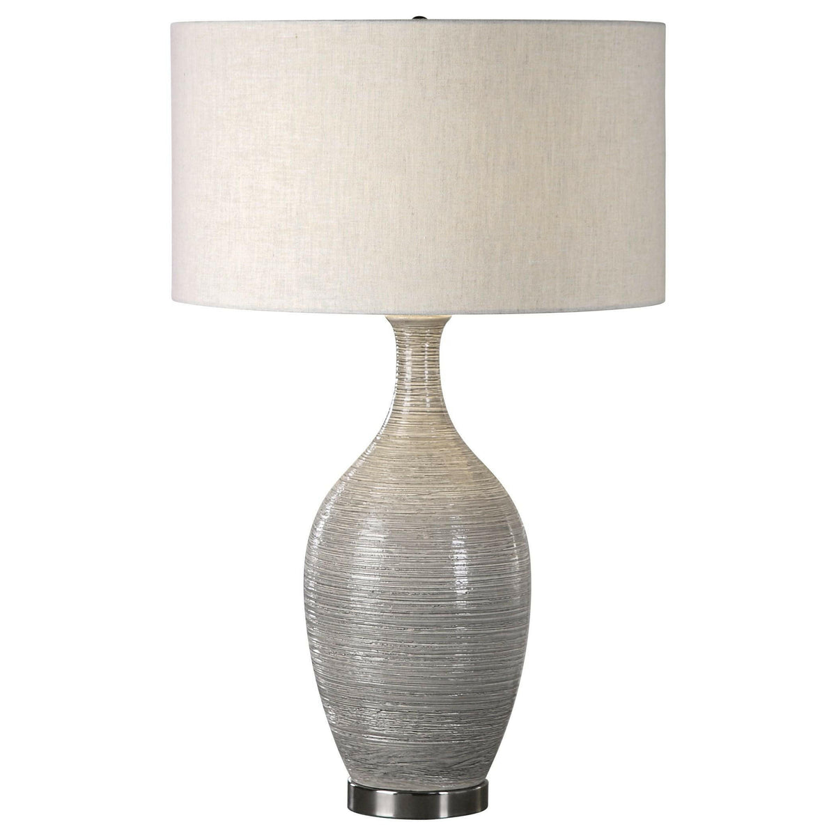 Dinah Gray Textured Table Lamp.