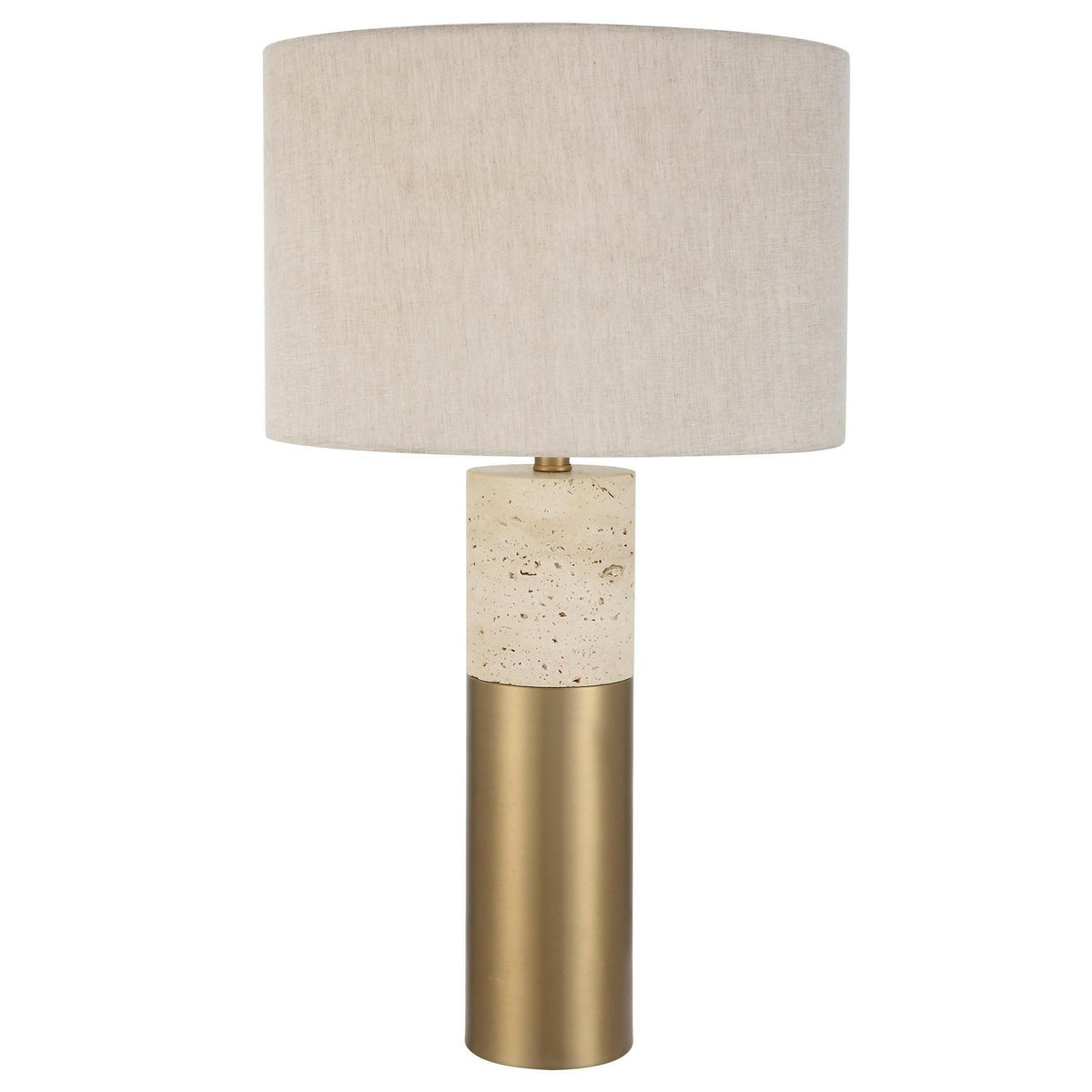Gravitas Elegant Brass & Stone Lamp.