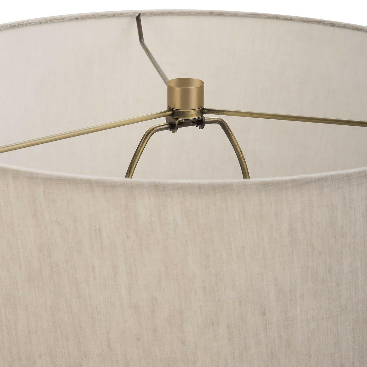 Gravitas Elegant Brass & Stone Lamp.