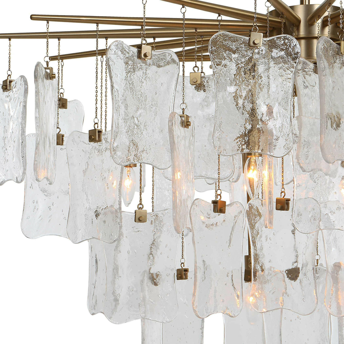 Seeded Shield, 8 Lt Chandelier.