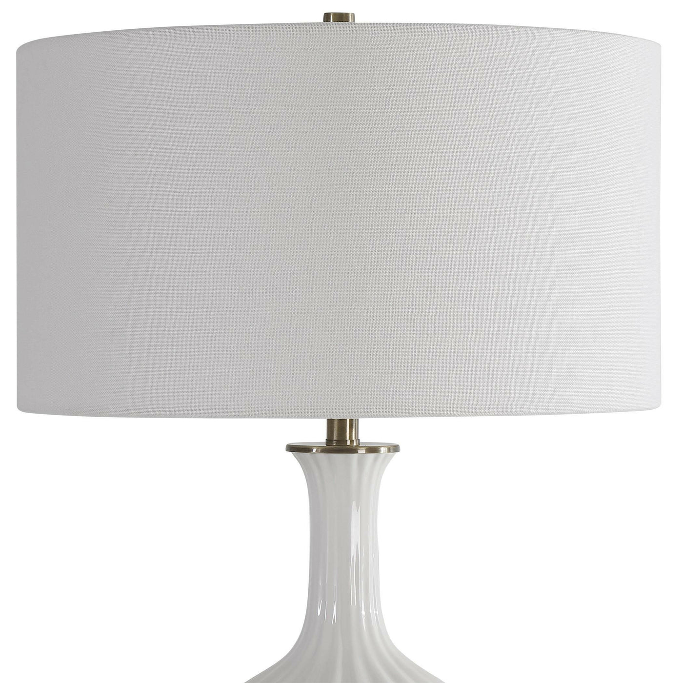 Uttermost Lighting Uttermost Strauss White Ceramic Table Lamp House of Isabella UK