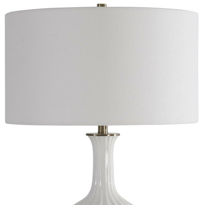 Uttermost Lighting Uttermost Strauss White Ceramic Table Lamp House of Isabella UK