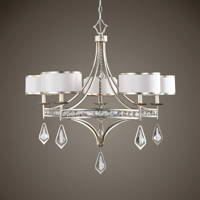 Uttermost Lighting Uttermost Tamworth 5 Light Silver Champagne Chandelier House of Isabella UK