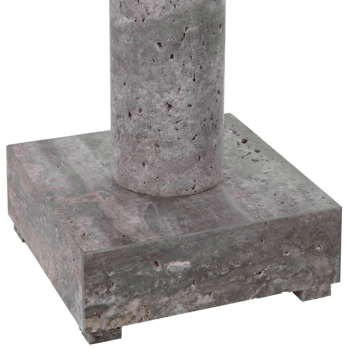Telescope Buffet Lamp - Gray Travertine/bronze.