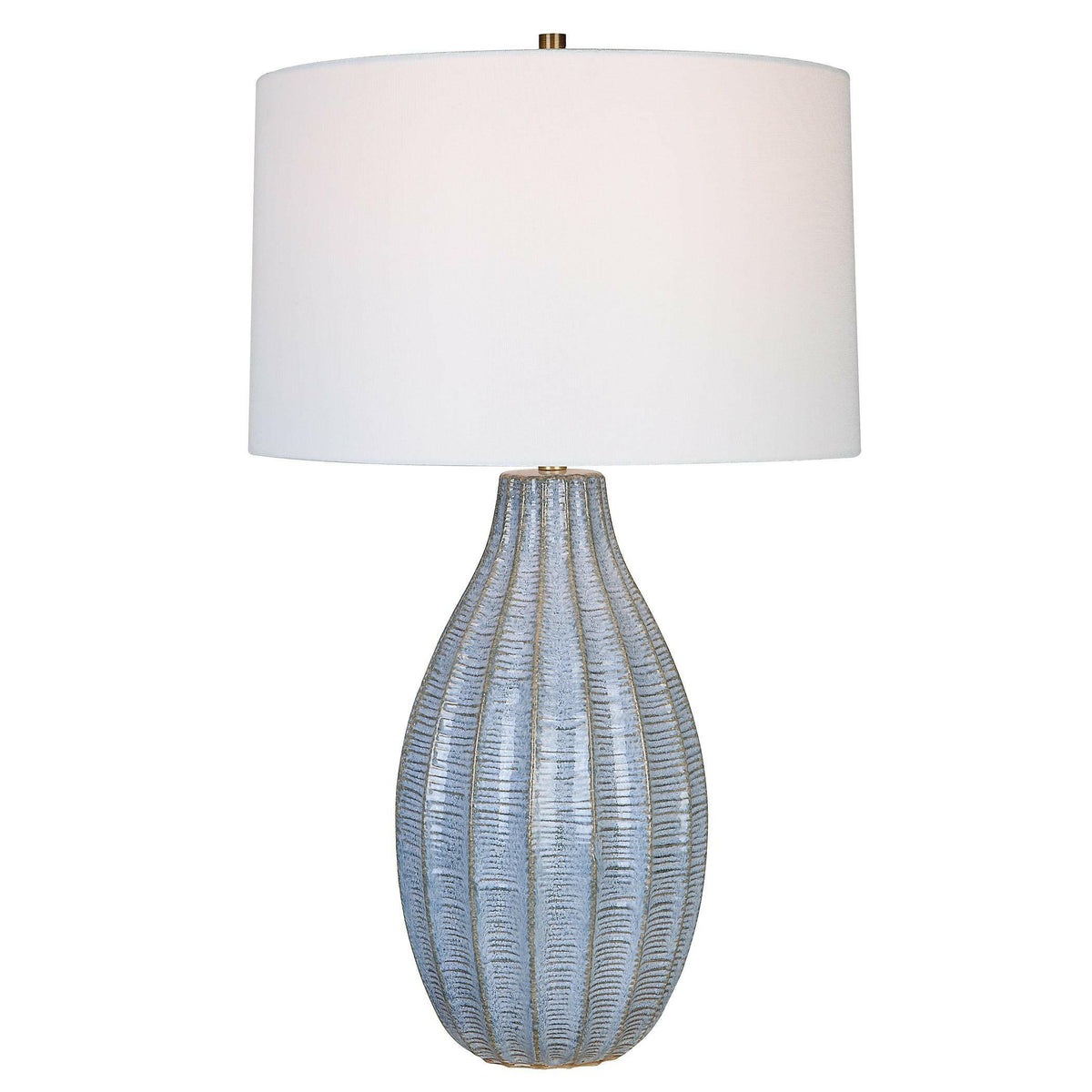 Veston Blue Glaze Table Lamp.