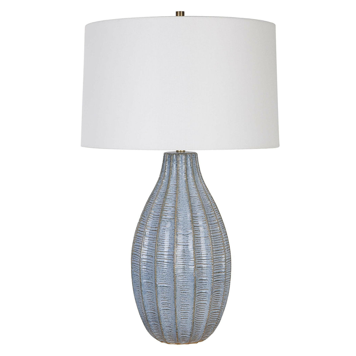 Veston Blue Glaze Table Lamp.