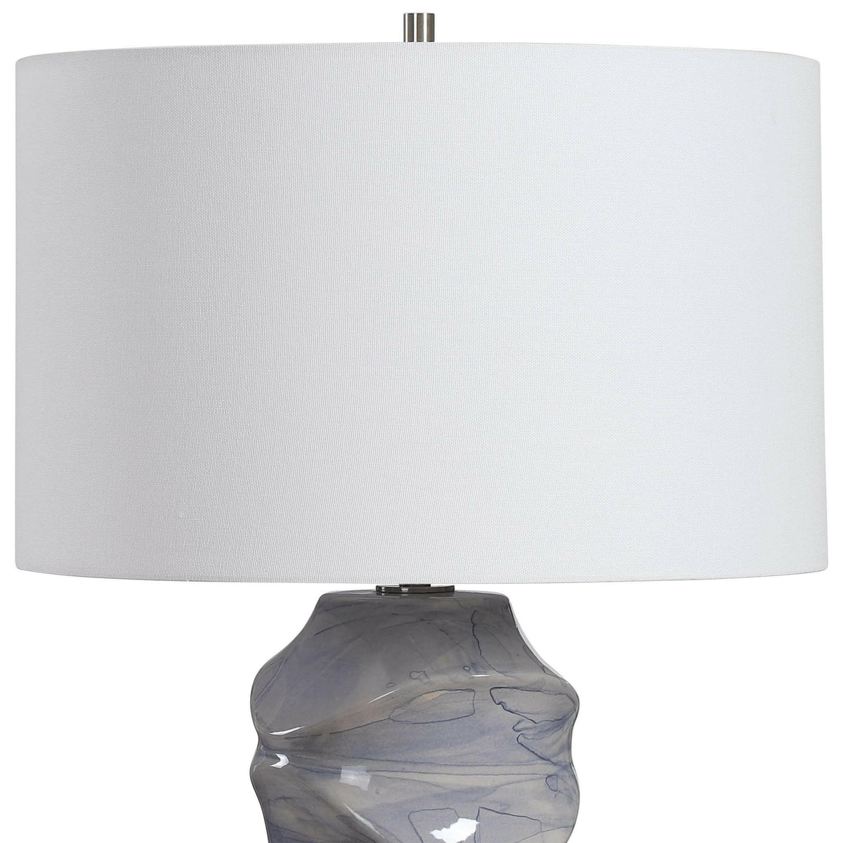 Waves Blue & White Table Lamp.