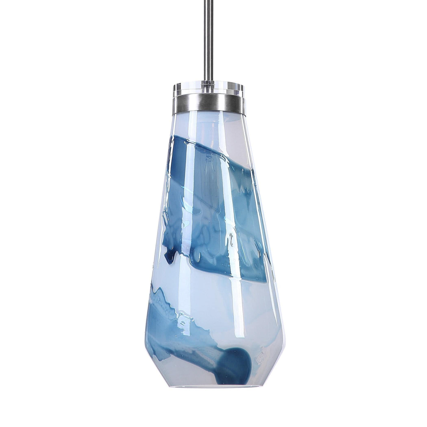 Uttermost Lighting Uttermost Windswept Blue & White 1 Light Mini Pendant House of Isabella UK