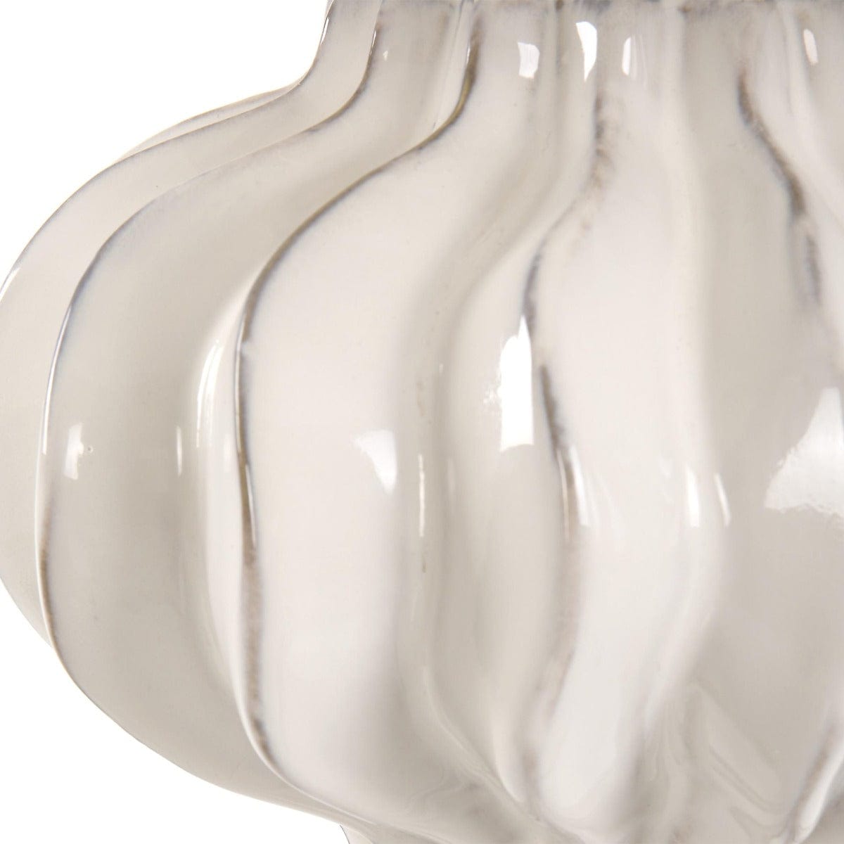 Uttermost Wrenley Ridged White Table Lamp.