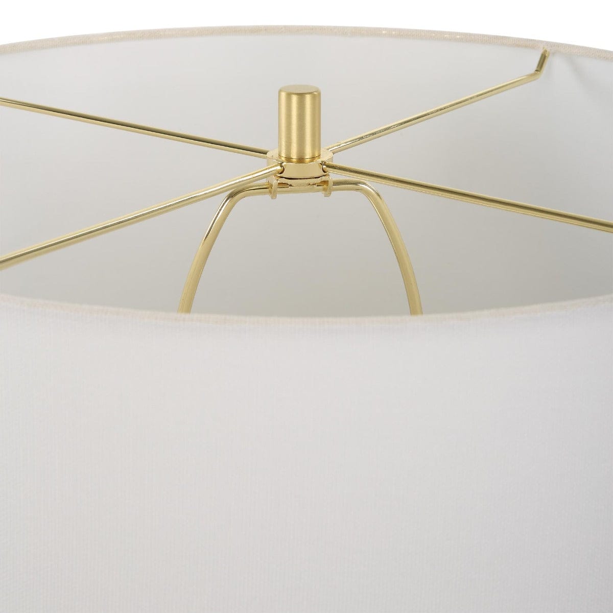 Uttermost Wrenley Ridged White Table Lamp.