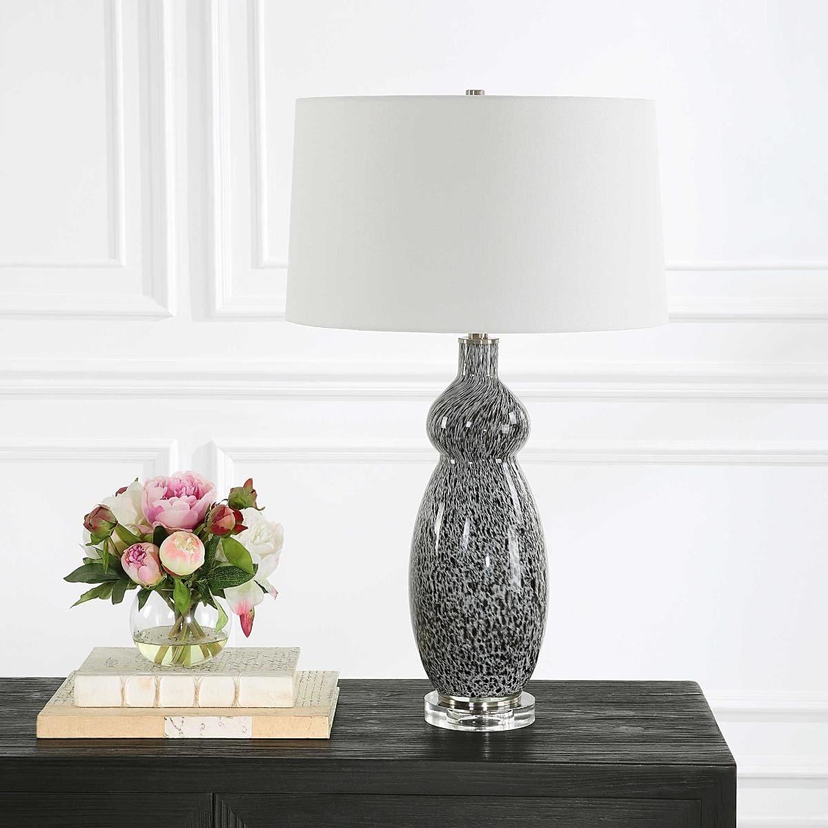 Uttermost Lighting Velino Curvy Glass Table Lamp House of Isabella UK