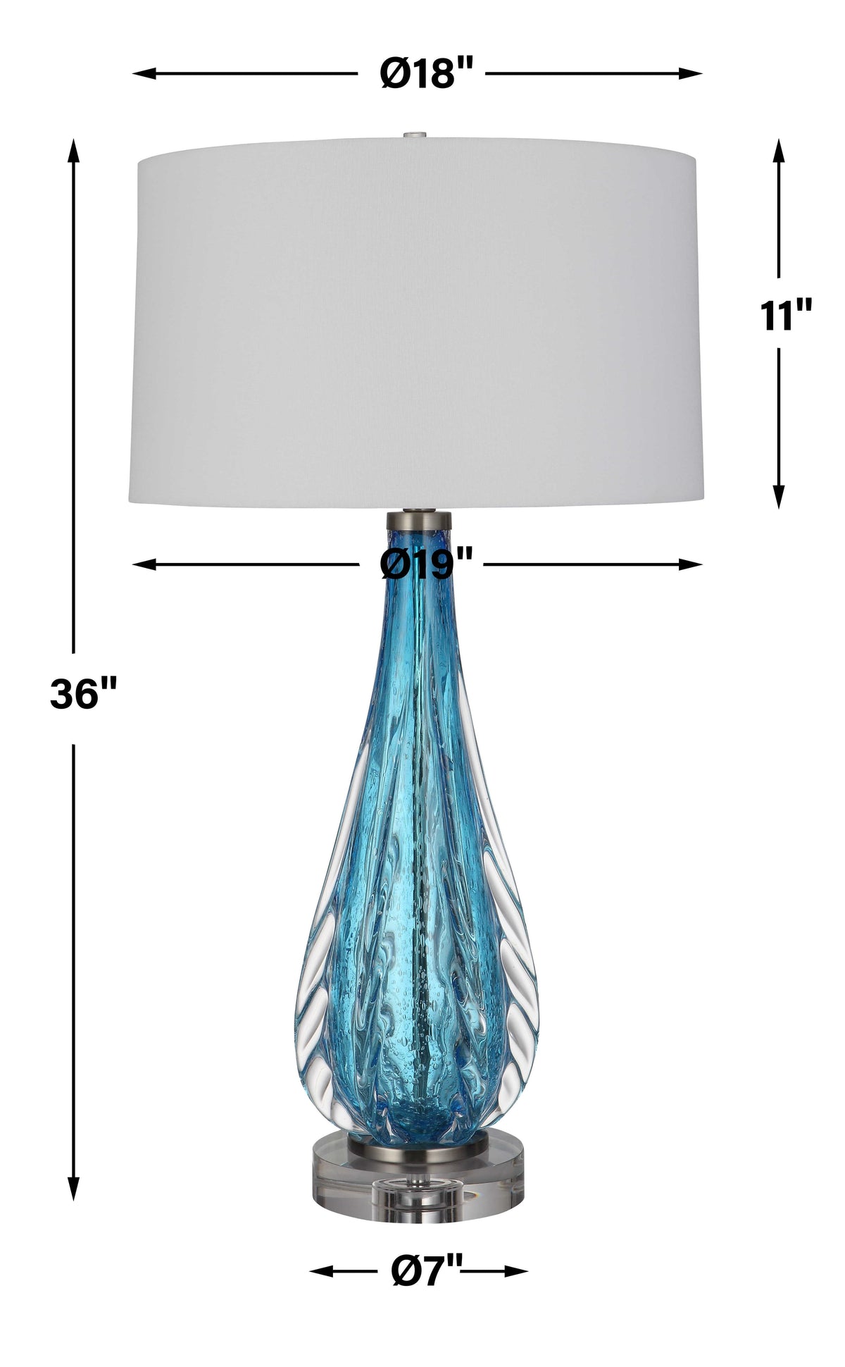 Uttermost Lighting Venezia Table Lamp - Blue House of Isabella UK