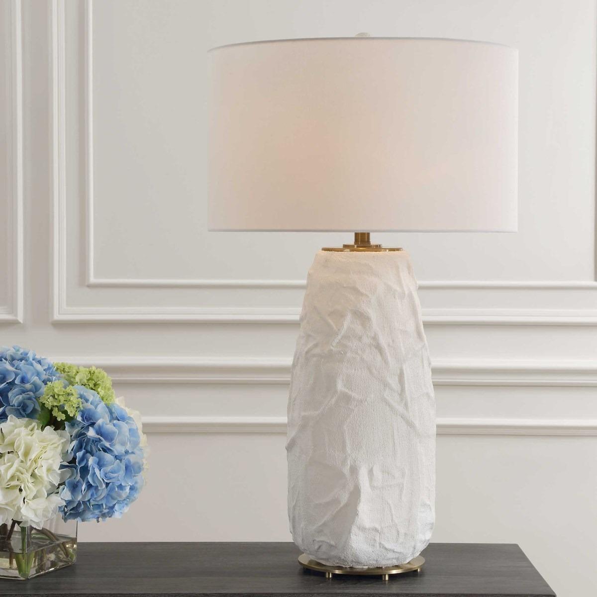 Uttermost Lighting Vida White Table Lamp House of Isabella UK