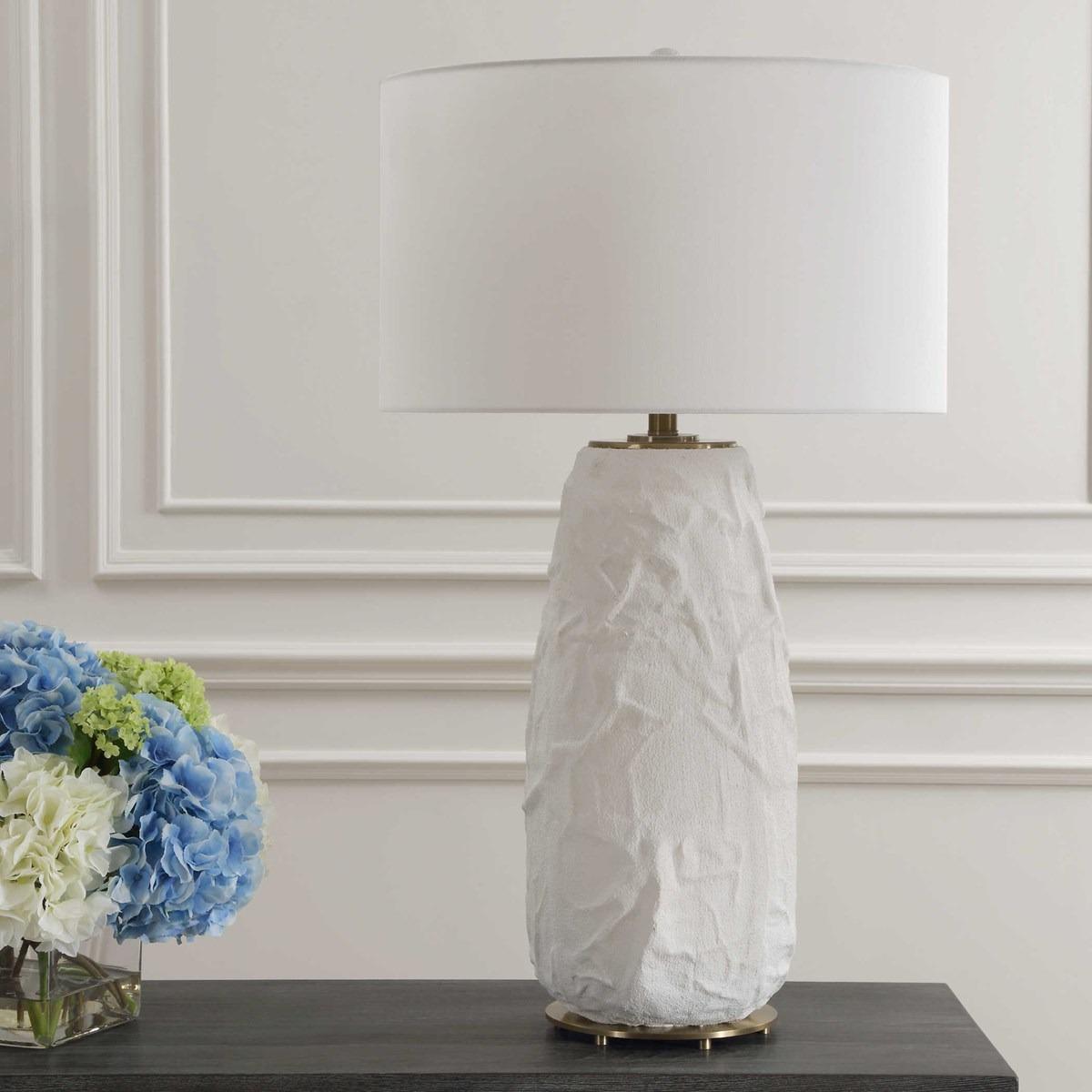 Uttermost Lighting Vida White Table Lamp House of Isabella UK