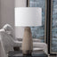 Uttermost Lighting Volterra Taupe-Gray Table Lamp House of Isabella UK
