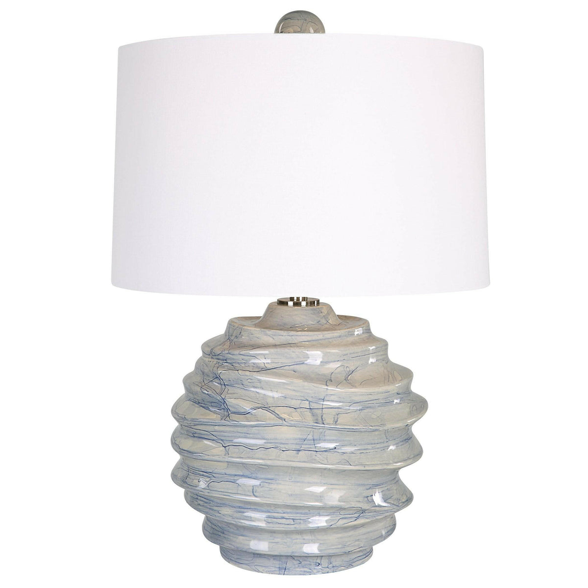 Waves Blue & White Accent Lamp.