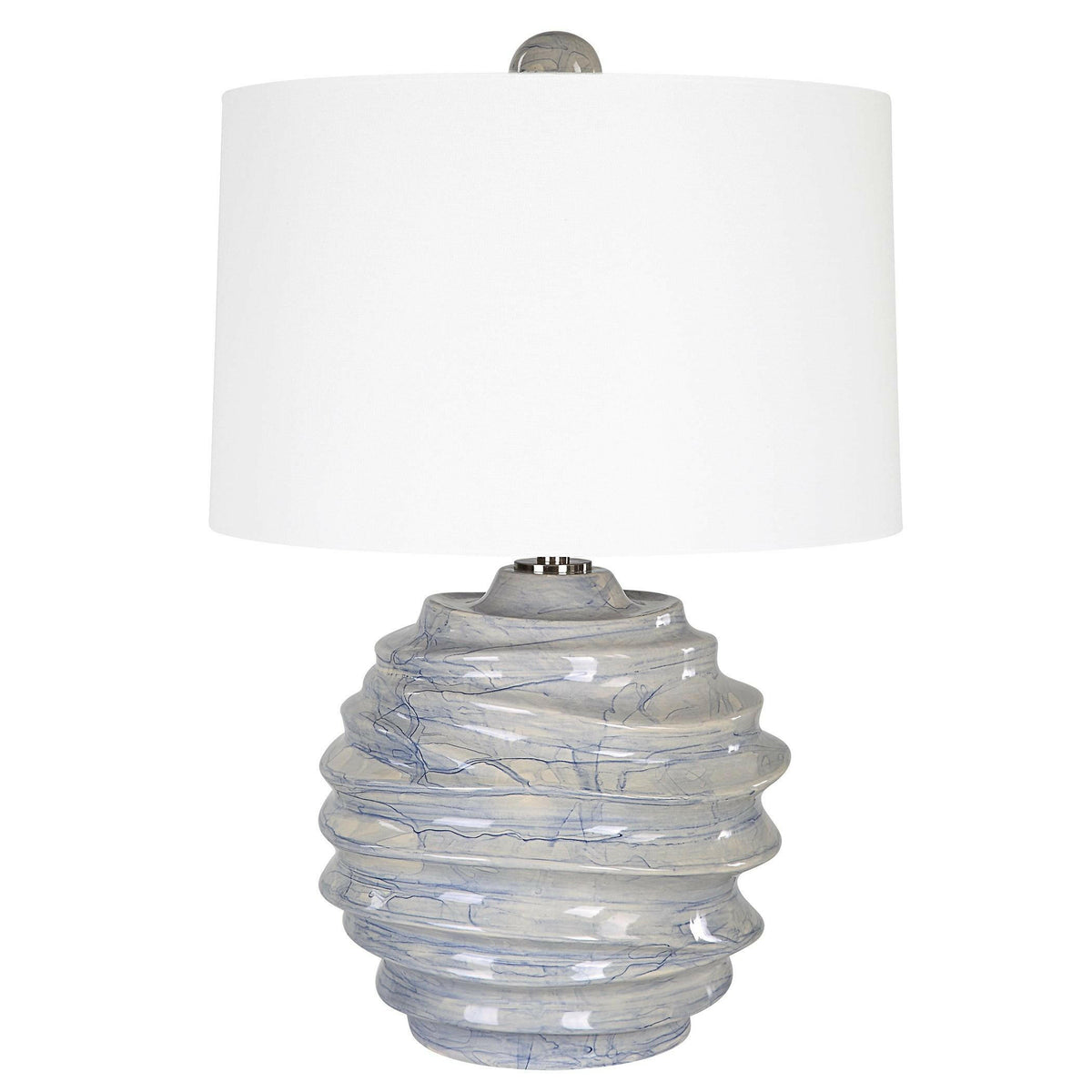 Waves Blue & White Accent Lamp.