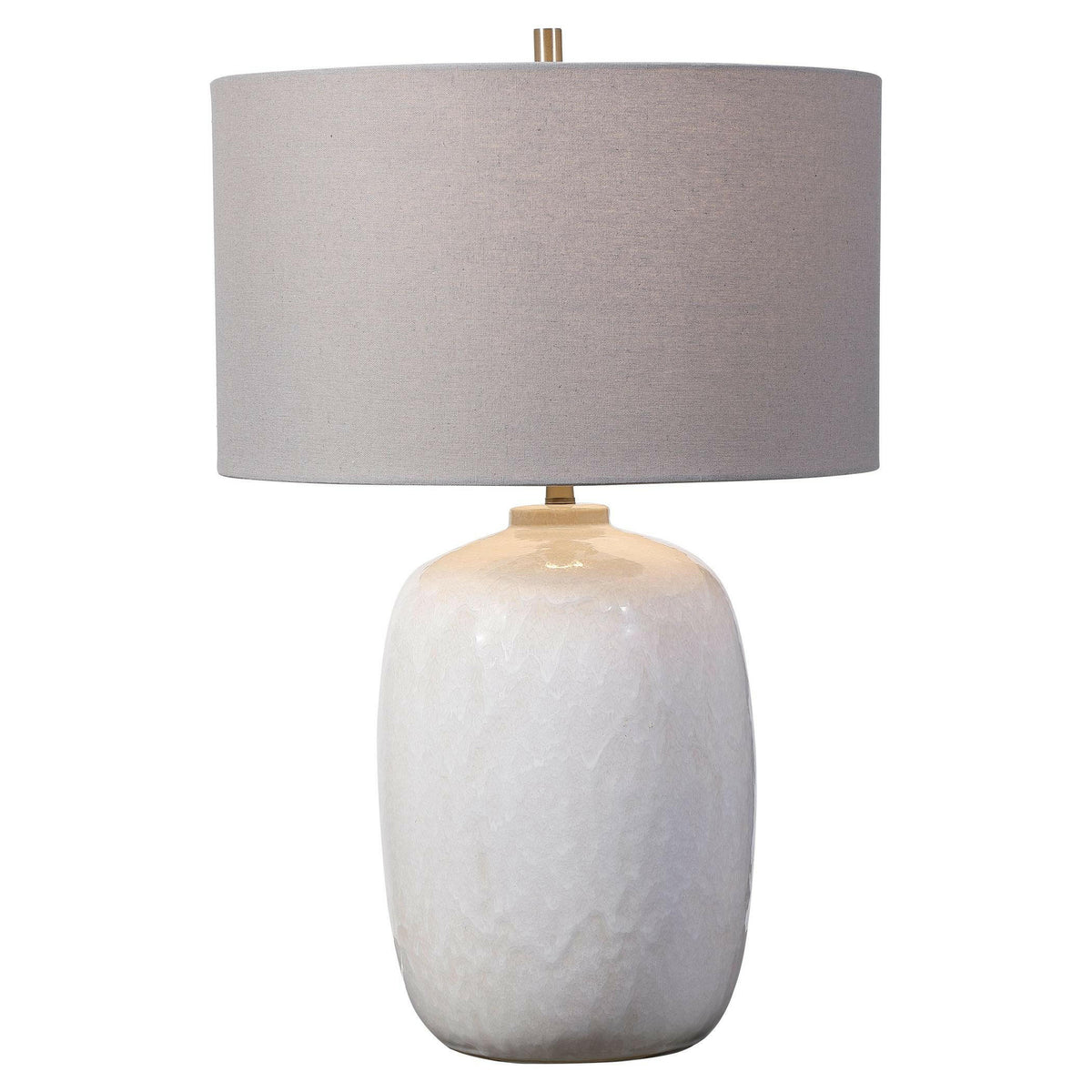 Winterscape White Glaze Table Lamp.