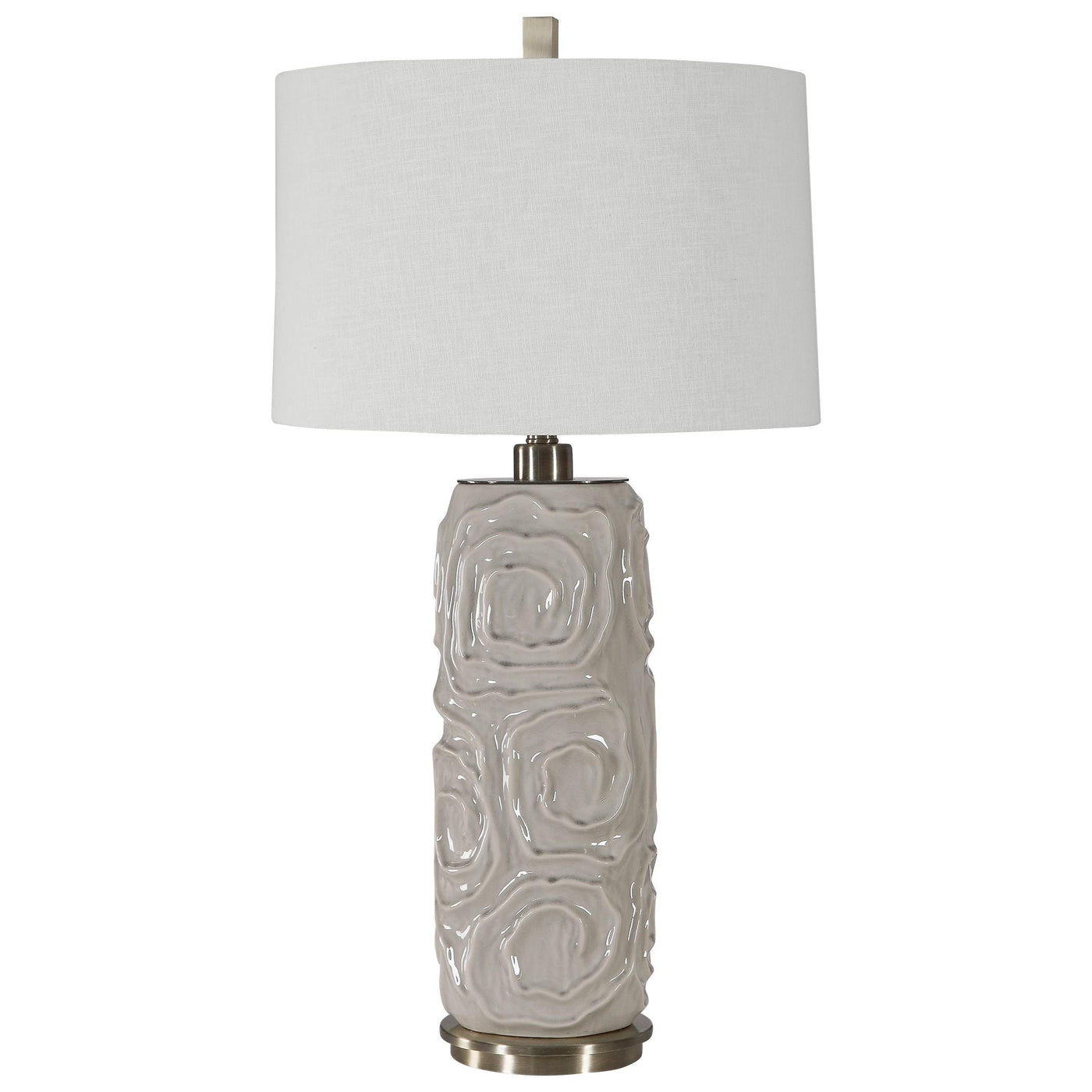 Uttermost Lighting Zade Warm Gray Table Lamp House of Isabella UK