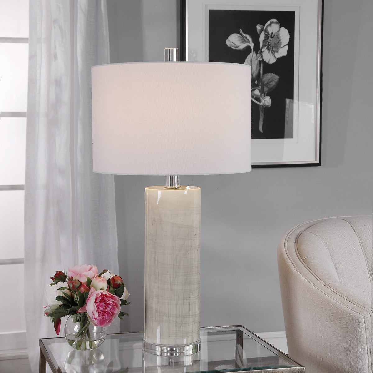 Uttermost Lighting Zesiro Modern Table Lamp House of Isabella UK