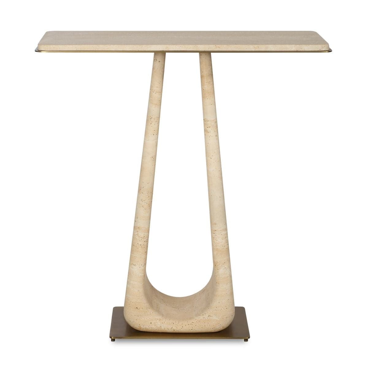 Uttermost Living About Turn Console Table in Travertine House of Isabella UK