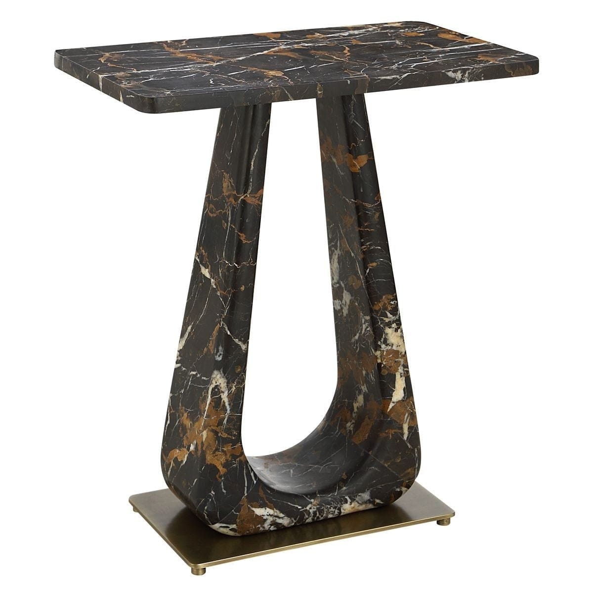 Uttermost Living About Turn Side Table in Michelangelo Marble House of Isabella UK