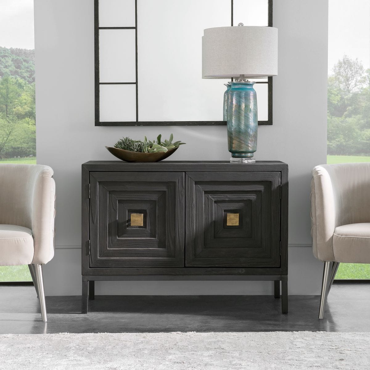 Uttermost Living Aiken Dark Walnut 2 Door Cabinet House of Isabella UK