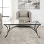 Uttermost Living Alayna Black Metal & Glass Coffee Table House of Isabella UK