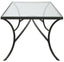 Uttermost Living Alayna Black Metal & Glass Coffee Table House of Isabella UK