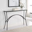 Uttermost Living Alayna Console Table in Black Metal House of Isabella UK