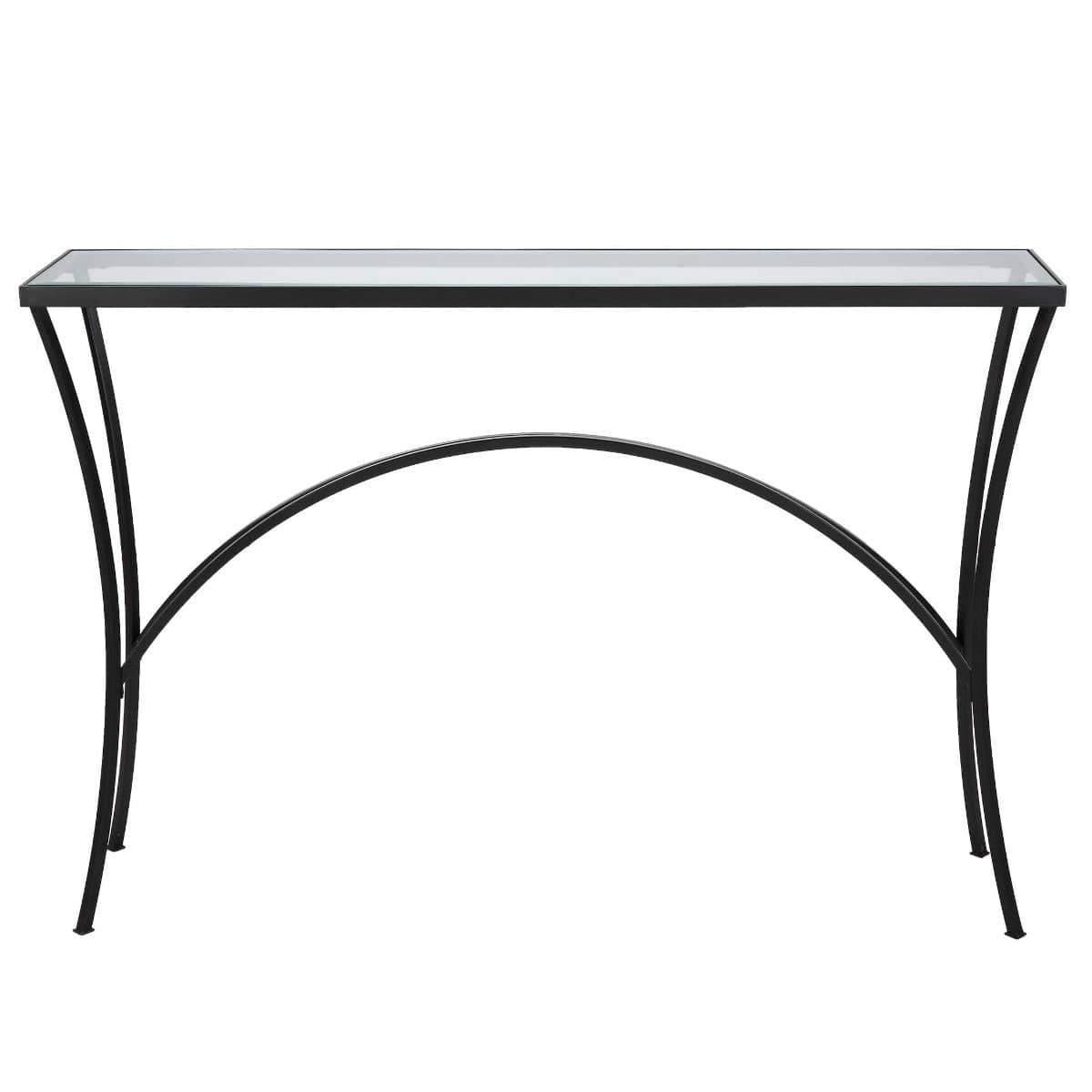 Uttermost Living Alayna Console Table in Black Metal House of Isabella UK