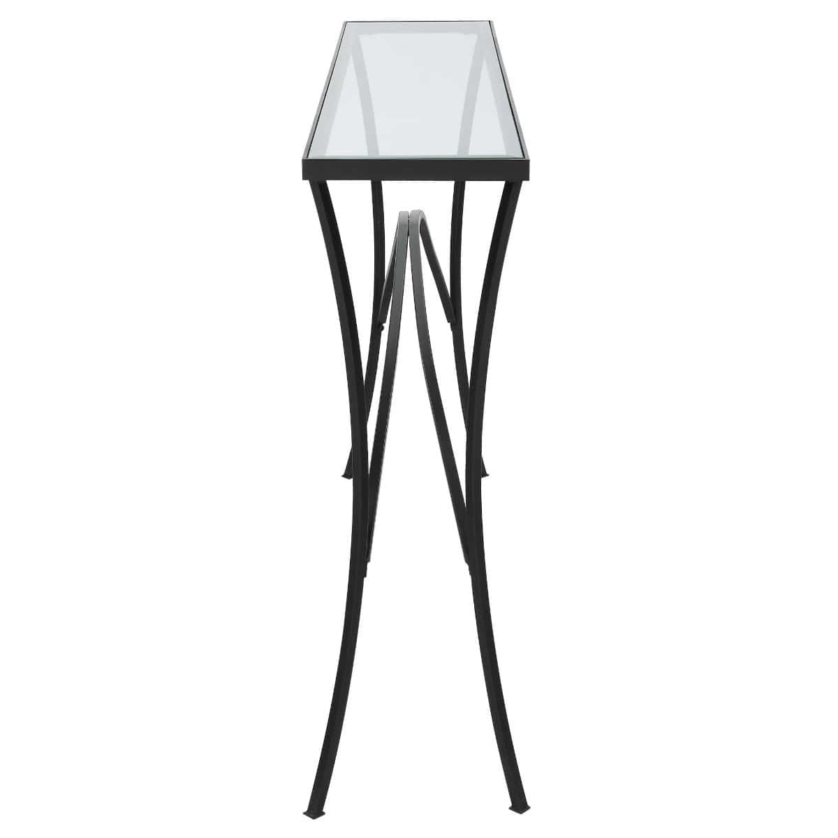 Uttermost Living Alayna Console Table in Black Metal House of Isabella UK