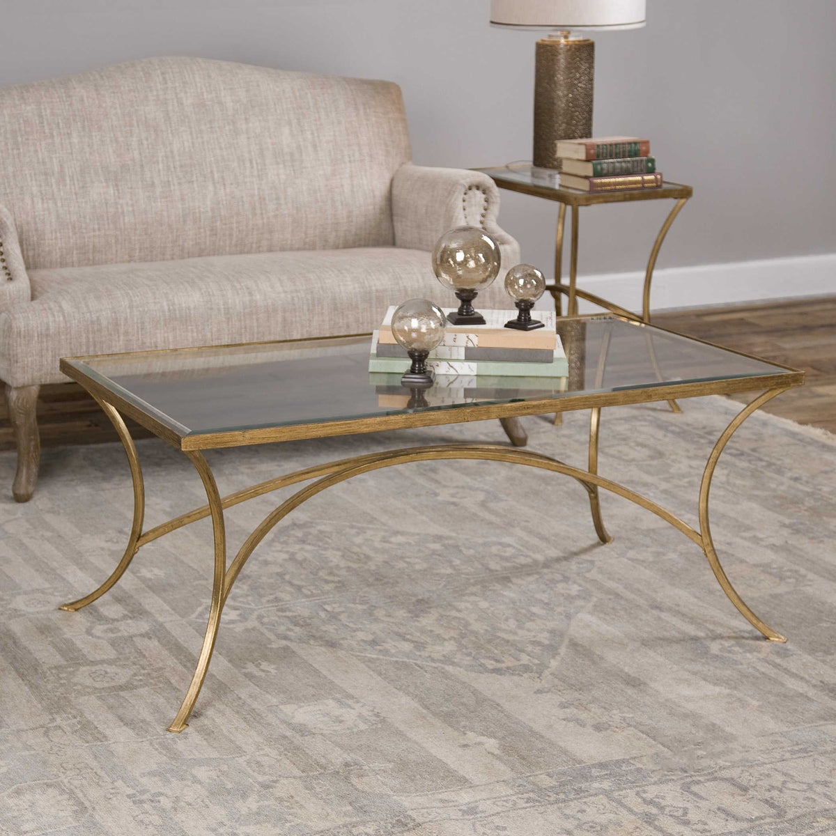 Uttermost Living Alayna Gold Coffee Table House of Isabella UK