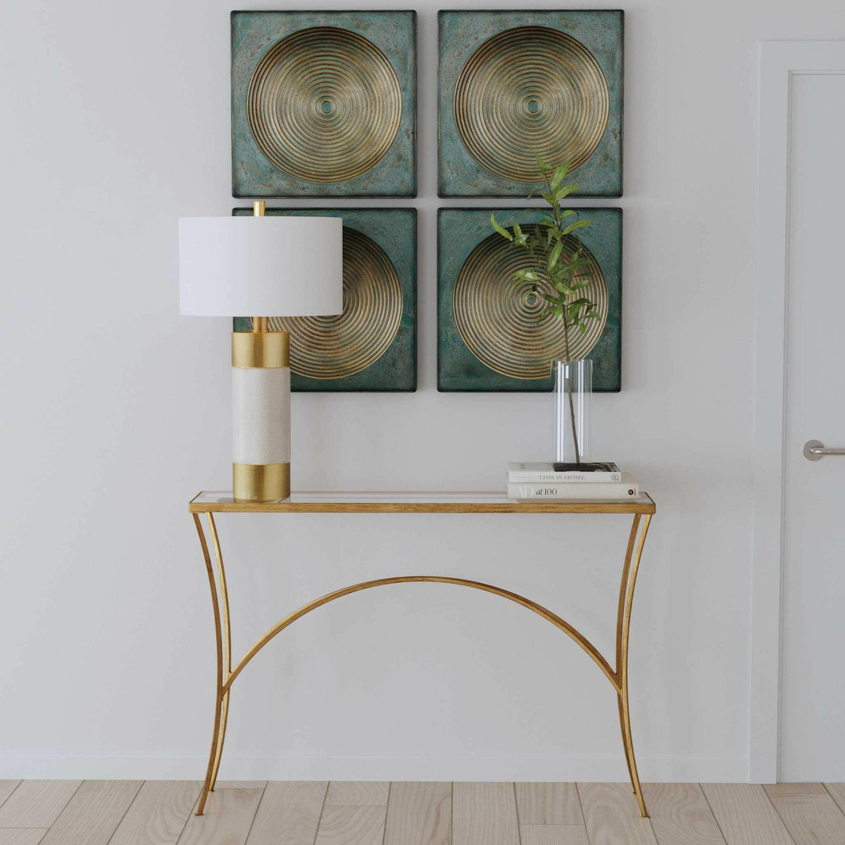 Alayna Gold Console Table.