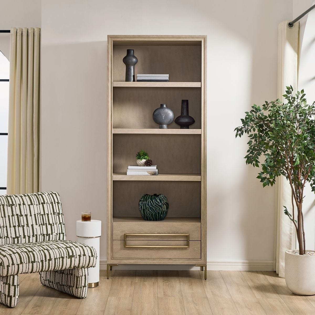 Uttermost Living Alessia Etagere in Light Oak House of Isabella UK