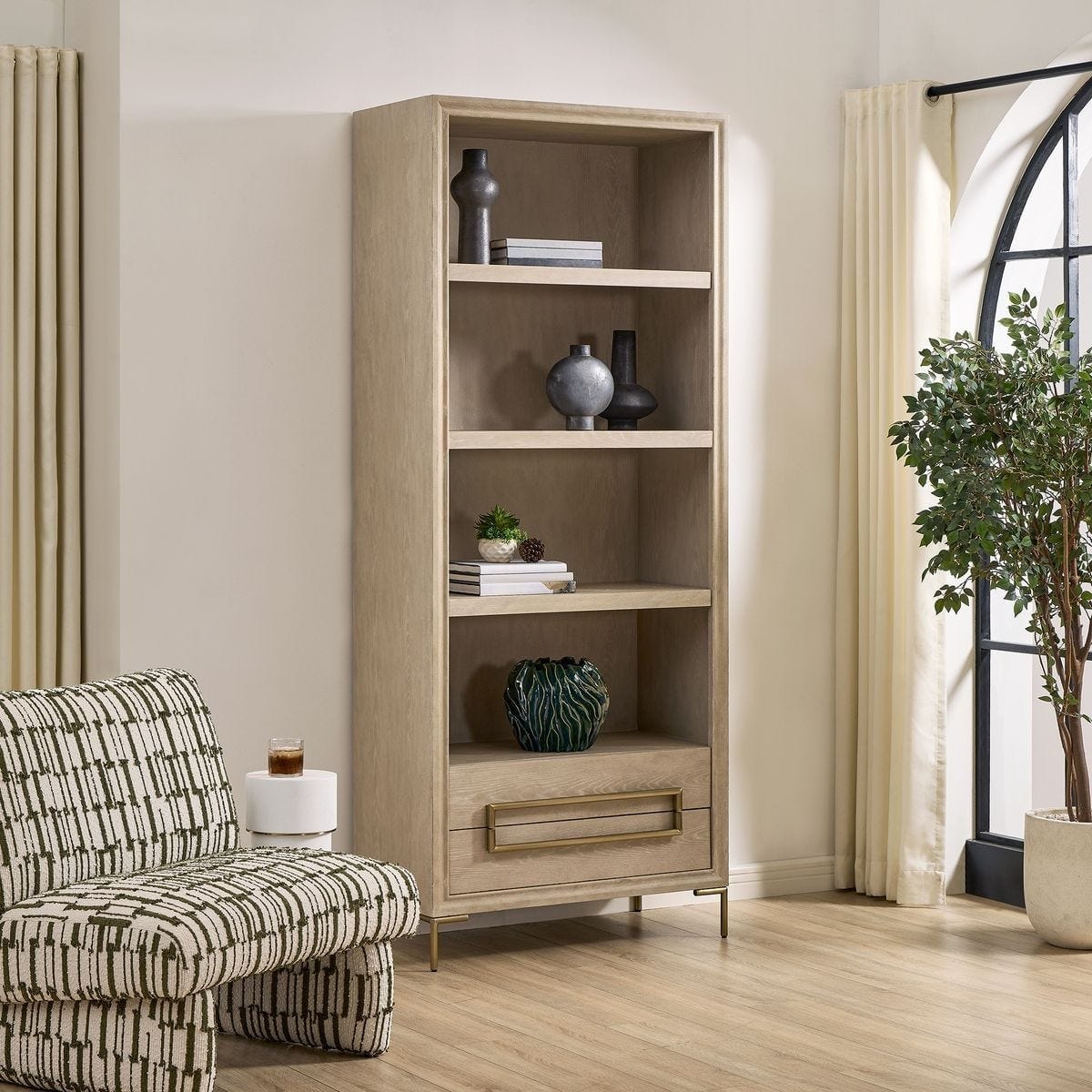 Uttermost Living Alessia Etagere in Light Oak House of Isabella UK