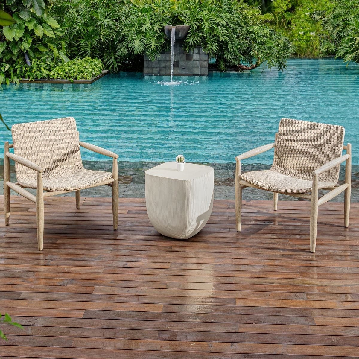 Uttermost Living Alma Concrete Indoor/Outdoor Side Table House of Isabella UK