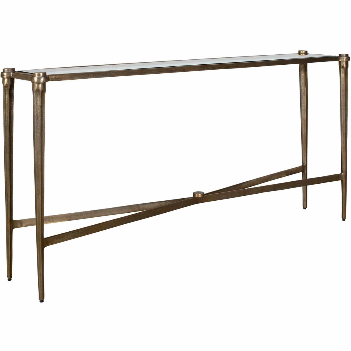 Uttermost Living Amara Console Table in Antique Brass House of Isabella UK