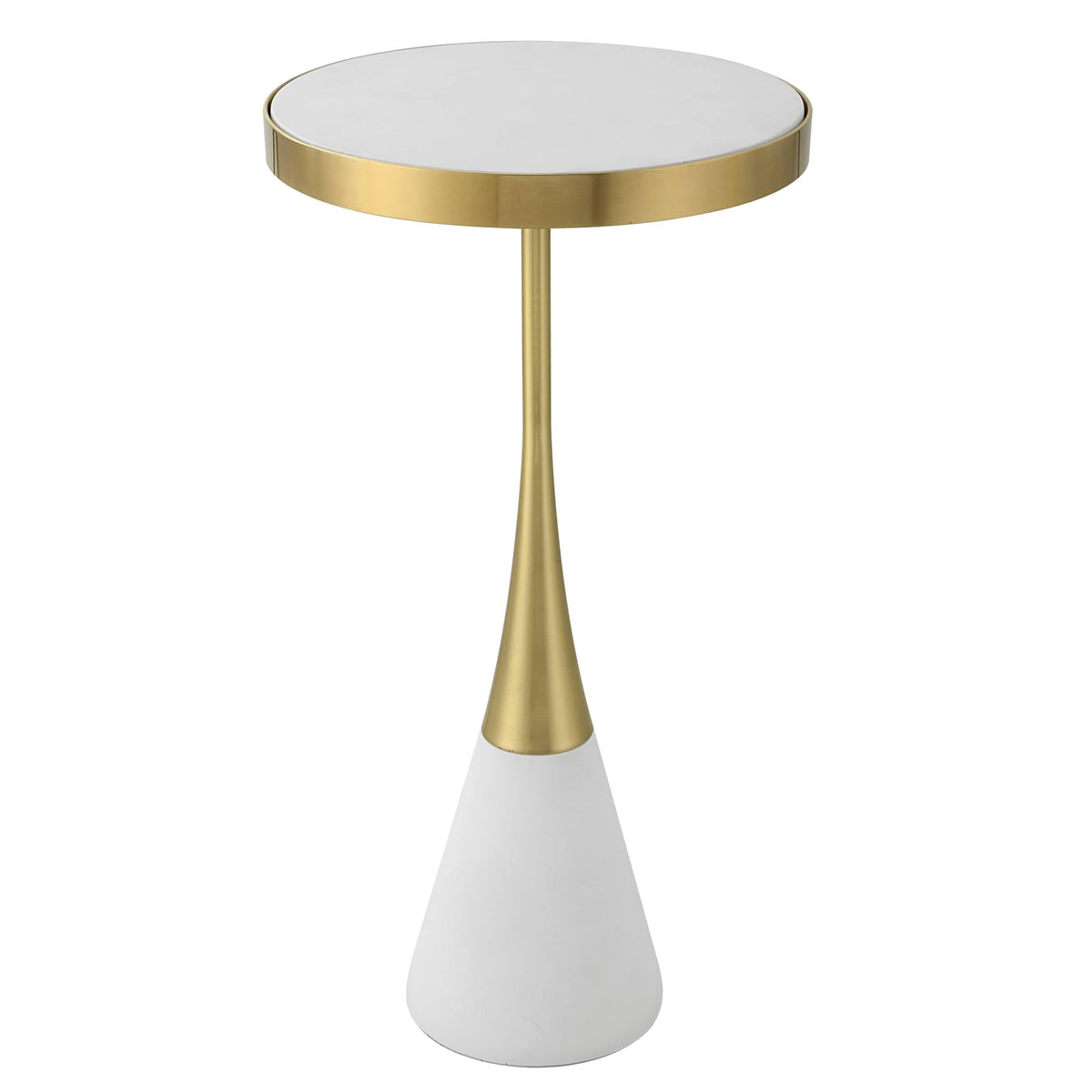 Uttermost Living Apex White Concrete Accent Table House of Isabella UK