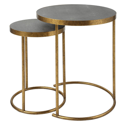 Uttermost Living Aragon Brass Nesting Tables, S/2 House of Isabella UK