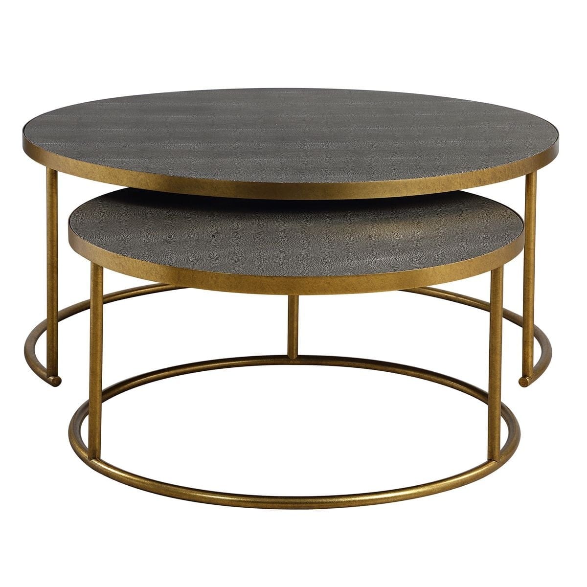 Uttermost Living Aragon Nesting Coffee Tables in Grey Set of 2 House of Isabella UK