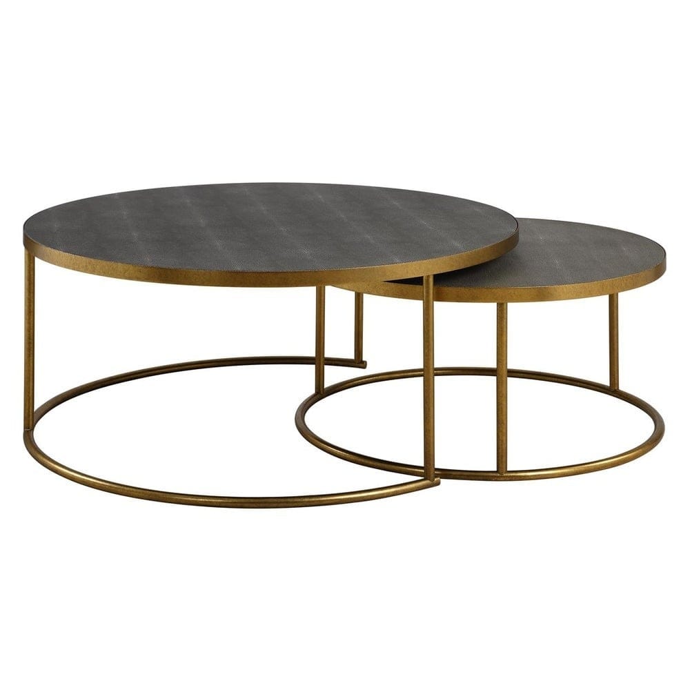 Uttermost Living Aragon Nesting Coffee Tables in Grey Set of 2 House of Isabella UK