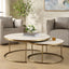 Uttermost Living Aragon Nesting Coffee Tables in White - Set of 2 House of Isabella UK