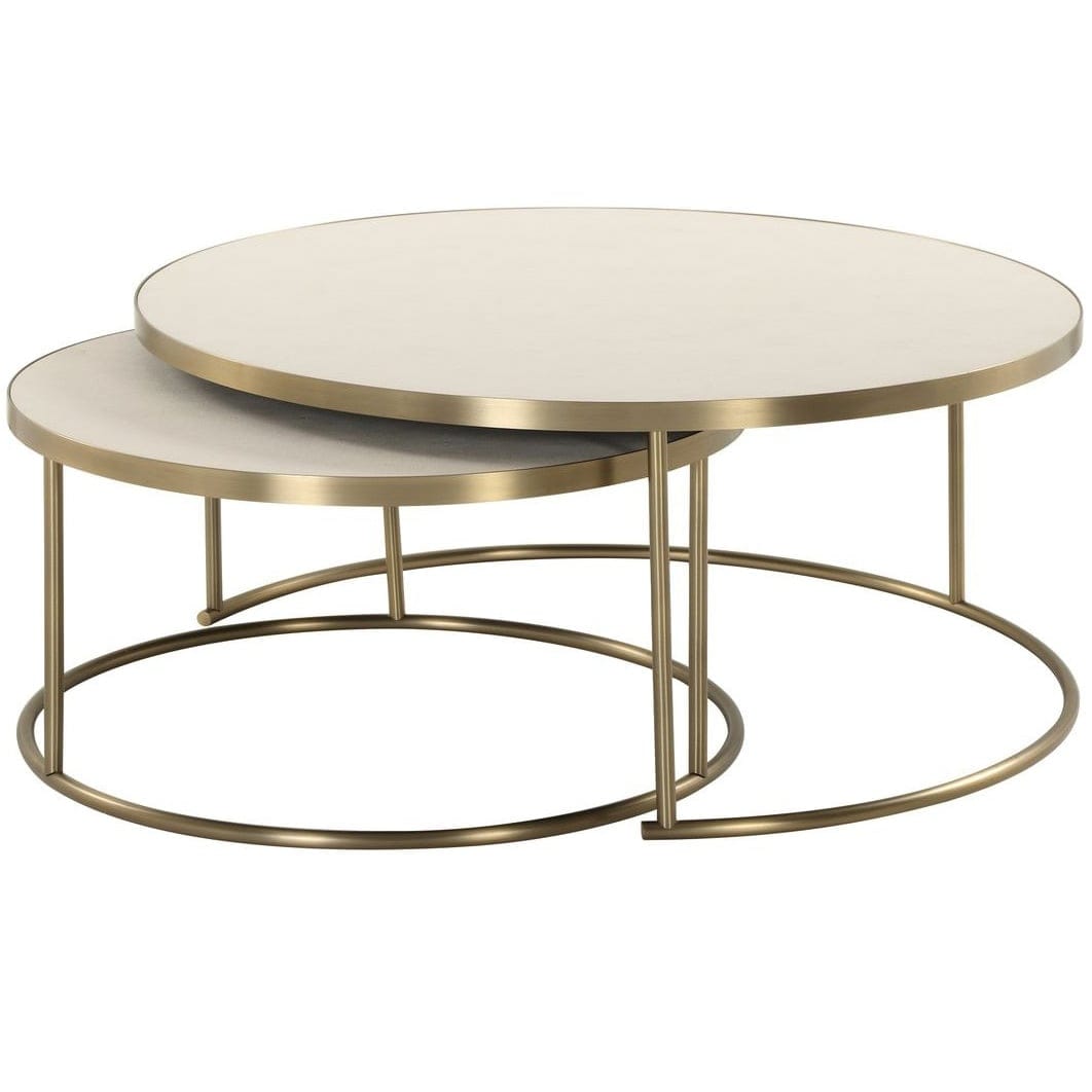 Uttermost Living Aragon Nesting Coffee Tables in White - Set of 2 House of Isabella UK